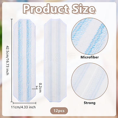 12Pcs Fibre Brush Mop Head Pad HOUS-WH0007-005-1