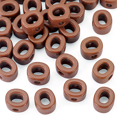 Opaque Acrylic European Beads OACR-TAC0019-006O-1