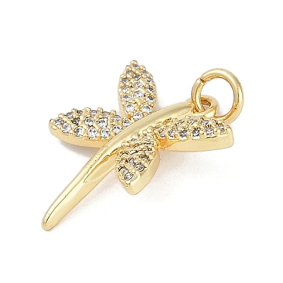 Rack Plating Brass Micro Pave Cubic Zirconia Pendants KK-H509-10G-02-1