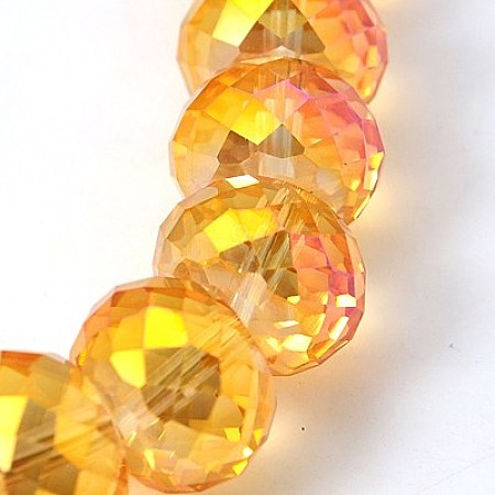 Electorplated Glass Beads EGLA-E005-04-1