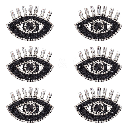 Evil Eye Shape Appliques LS-DIY-WH0401-33-1