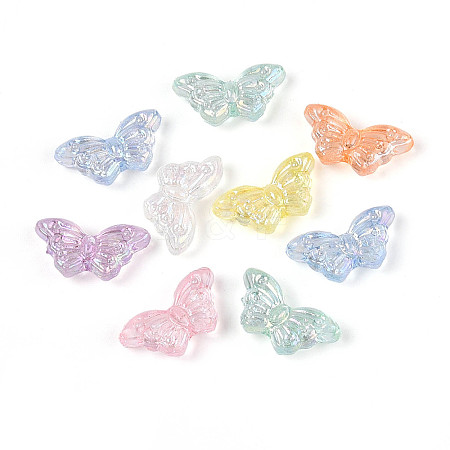 UV Plating Transparent Acrylic Beads OACR-N143-01-1