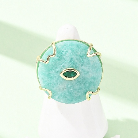 Natural Amazonite Cuff Rings GG-CBA5FCC-02G-06-1