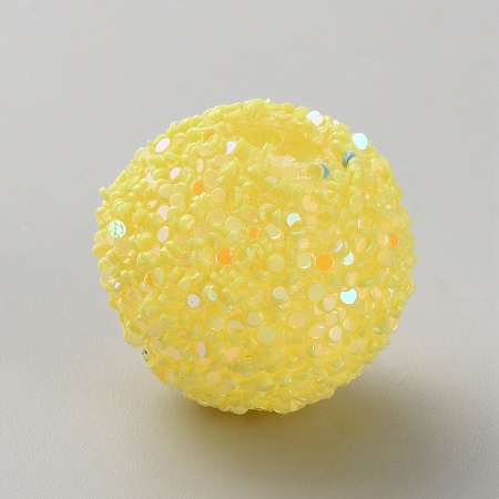 Opaque Acrylic Glitter Beads FIND-CJC0010-111A-01-1