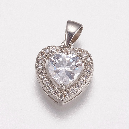 Brass Micro Pave Cubic Zirconia Charms LS-ZIRC-E143-58B-P-1