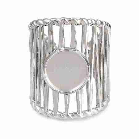 304 Stainless Steel Cuff Rings Ring Components SA-CBA098D-01P-B-1
