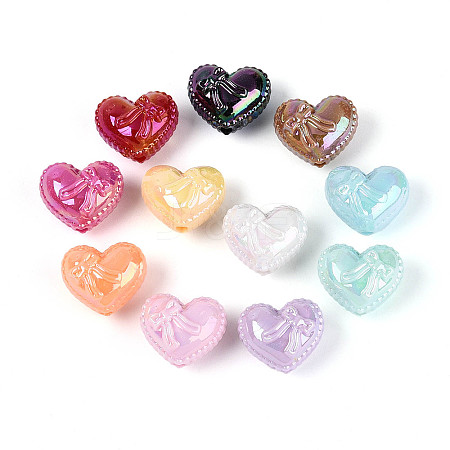 UV Plating Opaque Acrylic Beads SACR-T018-07M-1