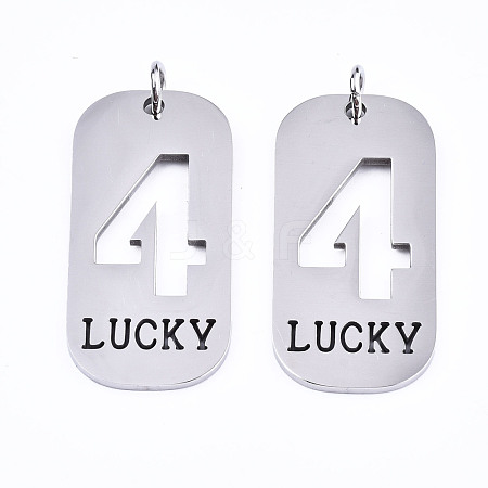 201 Stainless Steel Pendants STAS-T044-220P-4-1