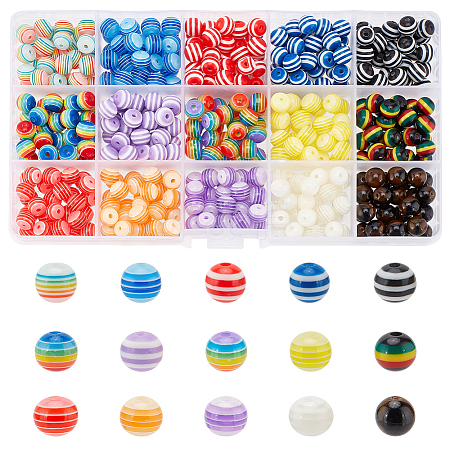 Stripe Resin Beads RESI-PH0001-01-1