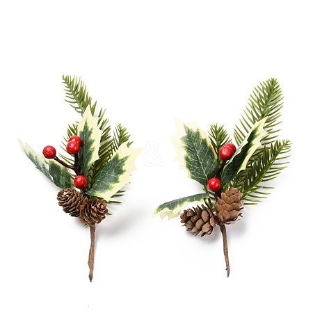 Plastic Artificial Winter Christmas Simulation Pine Picks Decor DIY-P018-E01-1