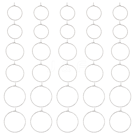 90Pcs 3 Size 316 Surgical Stainless Steel Hoop Earrings Findings STAS-UN0039-41-1