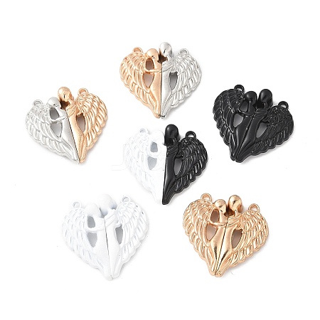 Spray Painted Alloy Magnetic Pendants PALLOY-V006-13-1