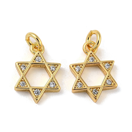 Rack Plating Brass Micro Pave Cubic Zirconia Pendants KK-A200-17G-1