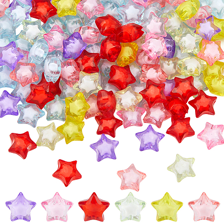 120Pcs Transparent Acrylic Beads TACR-SP0001-11A-1