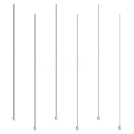 6Pcs 6 Style Stainless Steel Long Glue Dispensing Needles STAS-FG0001-06-1