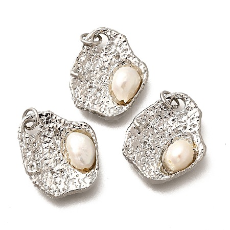 Natural Pearl Pendants KK-Q043-19P-1