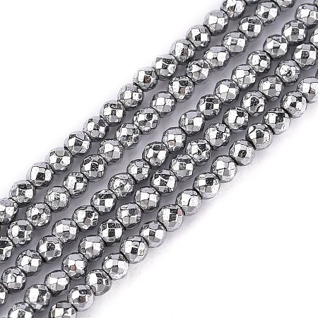 Non-Magnetic Synthetic Hematite Beads Strands G-G093-3mm-1