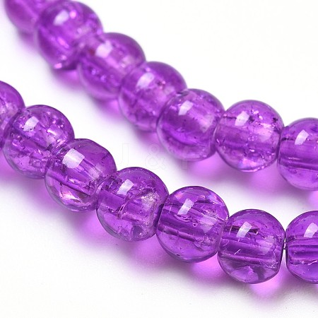 Crackle Glass Beads Strands X-CCG-Q001-4mm-12-1