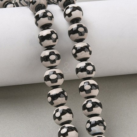 Tibetan Style dZi Beads Strands GG-CBA3DA1-05-1
