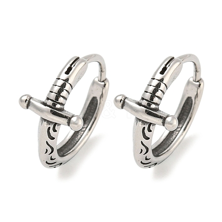 316 Surgical Stainless Steel Hoop Earrings EJEW-D096-14H-AS-1