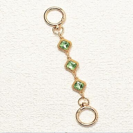 Rhombus Alloy Rhinestone Bag Extender Chains PW-WG08B98-03-1-1