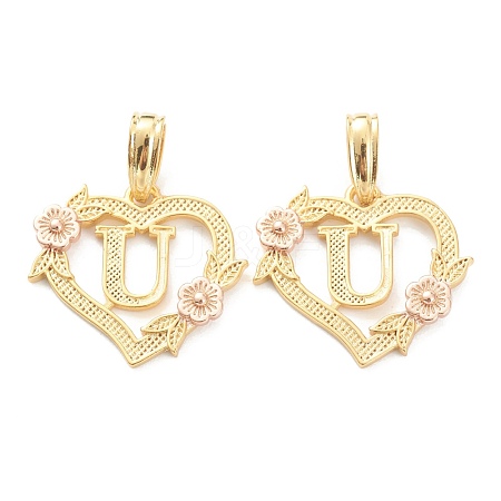 Real 18K Gold Plated Brass  Pendants KK-J042-43G-U-1