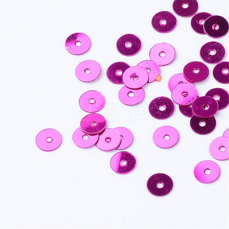 Ornament Accessories Plastic Paillette Beads PVC-R014-6mm-08-1