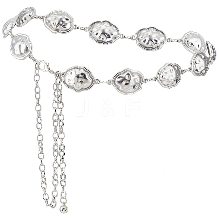 1Pc Alloy Cloud Link Chain Waist Belly Chains for Women AJEW-GF0013-44-1