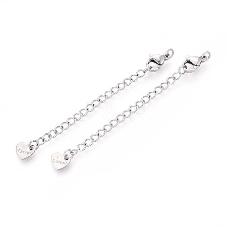 Tarnish Resistant 304 Stainless Steel Curb Chain Extender STAS-G310-06P-1