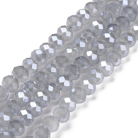 Electroplate Glass Beads Strands GLAA-K027-PL-A08-A-1