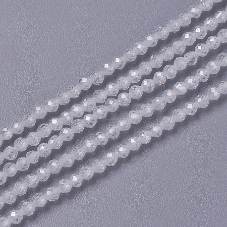 Cubic Zirconia Beads Strands G-F596-48I-3mm-1