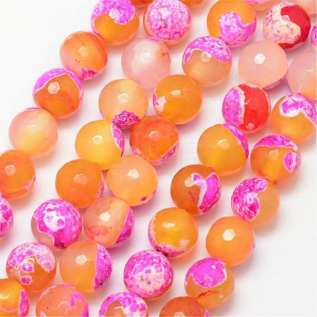 Natural Fire Crackle Agate Bead Strands G-K166-06F-10mm-10-1