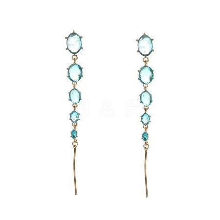 Alloy & Rhinestone Stud Dangle Earrings WGD14E0-01-1