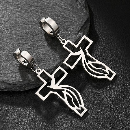 201 Stainless Steel Clip-on Earrings FS-WGD509B-09-1