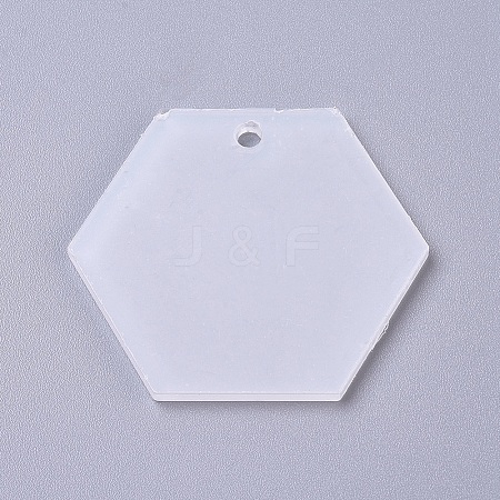 Transparent Acrylic Blank Pendants LS-TACR-WH0002-12-1