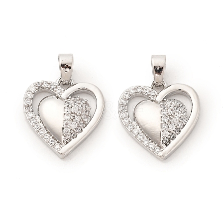 Brass Micro Pave Cubic Zirconia Pendants KK-G533-24P-1