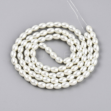 Baking Paint Pearlized Glass Pearl Bead Strands X-HY-T002-01A-02-1