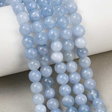 Natural Dyed White Jade Beads Strands GG-CBAEB22-B01-6mm-01-1