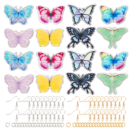 SUNNYCLUE DIY 3D Butterfly Dangle Earring Making Kit DIY-SC0020-03-1