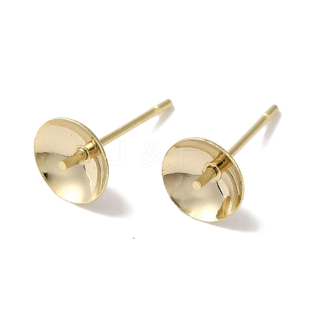 Brass Studs Earrings Finding KK-K383-01E-G-1