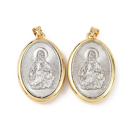 Brass Religion Pendants KK-K408-04G-03-1