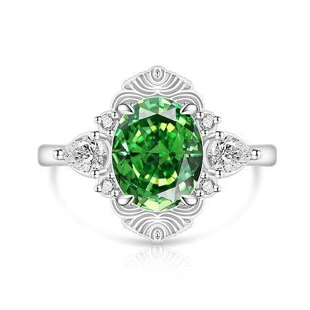 Adjustable Brass Pave Cubic Zirconia Finger Rings WG5365A-02-1