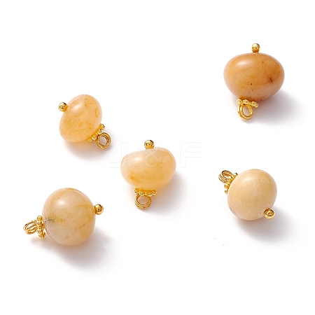 Natural Topaz Jade Charms PALLOY-JF01092-03-1