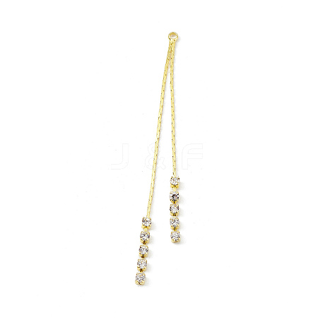 Brass Coreana Chain Tassel Big Pendants KK-P227-12G-1