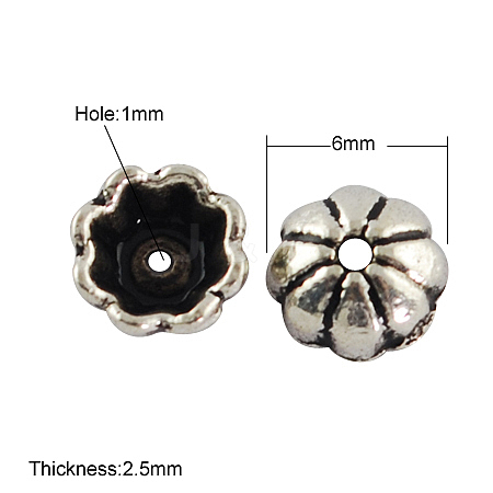 Tibetan Style Bead Caps TIBEB-00954-AS-RS-1