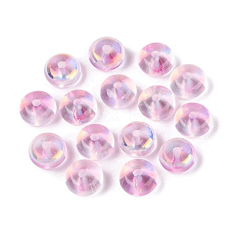 Baking Paint Electroplate Transparent Glass Beads EGLA-Q141-01B-A05-1