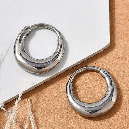 316 Surgical Stainless Steel Hoop Earrings EJEW-G416-42C-P-1