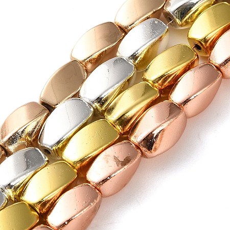 Electroplated Synthetic Non-magnetic Hematite Beads Strands G-P545-G03-8x12mm-1