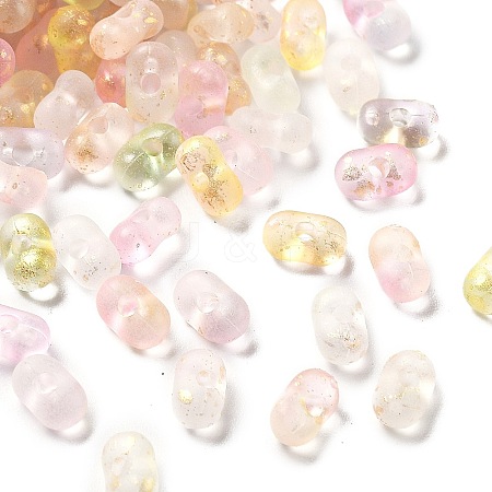 Gradient Color Transparent Frosted Acrylic Beads X1-OACR-M023-06D-1