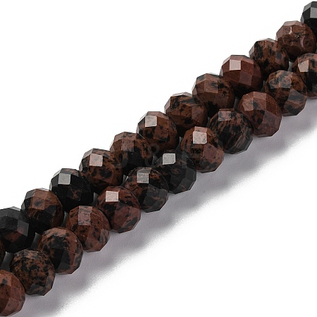 Natural Mahogany Obsidian Beads Strands G-K380-A15-01-1